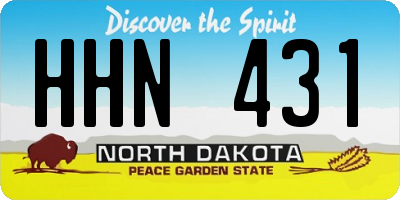 ND license plate HHN431