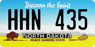 ND license plate HHN435