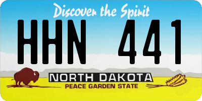 ND license plate HHN441