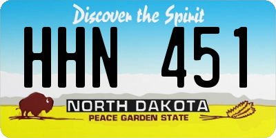 ND license plate HHN451
