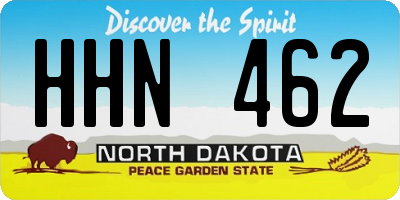ND license plate HHN462
