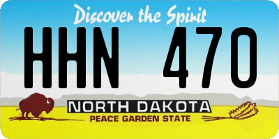 ND license plate HHN470