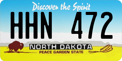 ND license plate HHN472