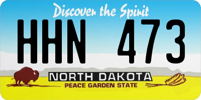 ND license plate HHN473