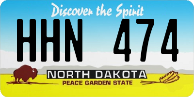 ND license plate HHN474