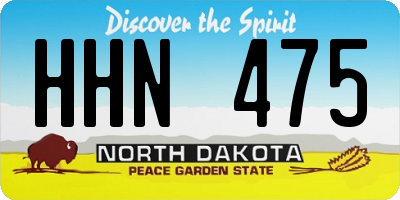 ND license plate HHN475