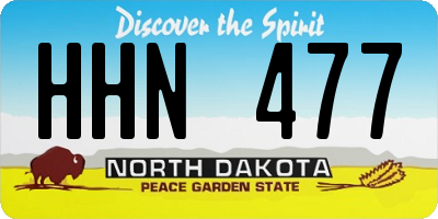 ND license plate HHN477