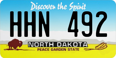 ND license plate HHN492