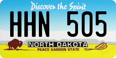 ND license plate HHN505