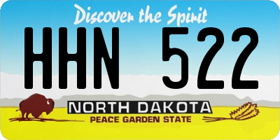 ND license plate HHN522