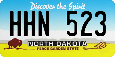 ND license plate HHN523