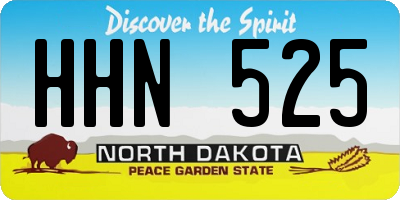 ND license plate HHN525