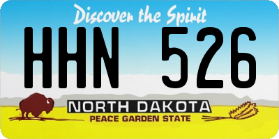ND license plate HHN526