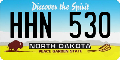 ND license plate HHN530