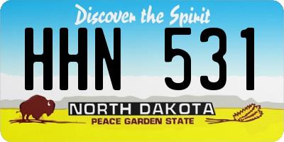 ND license plate HHN531