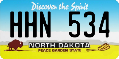 ND license plate HHN534
