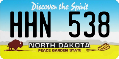 ND license plate HHN538