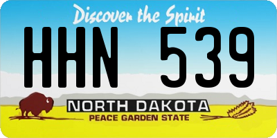 ND license plate HHN539