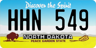 ND license plate HHN549
