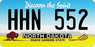 ND license plate HHN552