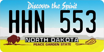 ND license plate HHN553