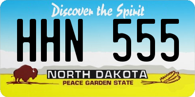 ND license plate HHN555