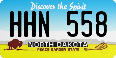 ND license plate HHN558