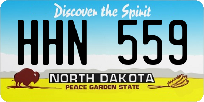 ND license plate HHN559
