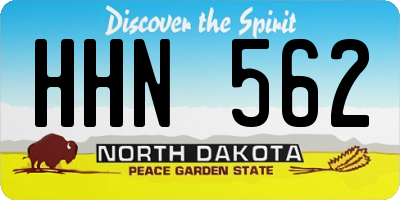 ND license plate HHN562