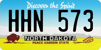 ND license plate HHN573