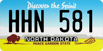 ND license plate HHN581