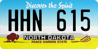 ND license plate HHN615