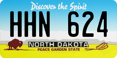 ND license plate HHN624