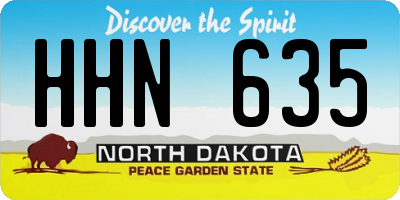 ND license plate HHN635