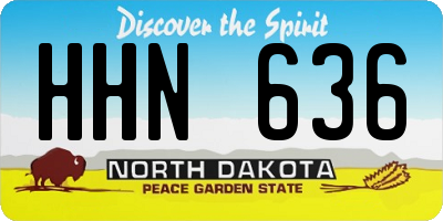 ND license plate HHN636