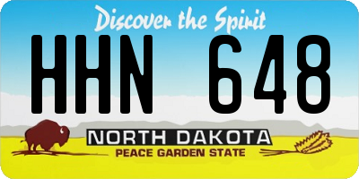 ND license plate HHN648