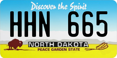 ND license plate HHN665
