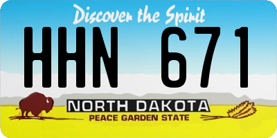 ND license plate HHN671