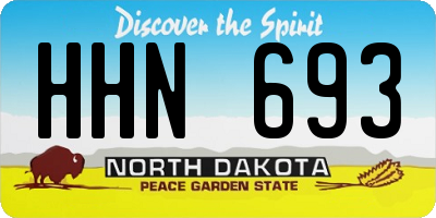 ND license plate HHN693