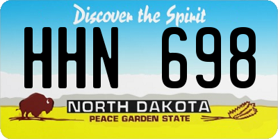 ND license plate HHN698
