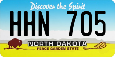 ND license plate HHN705