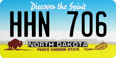 ND license plate HHN706