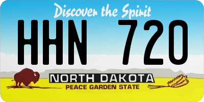 ND license plate HHN720