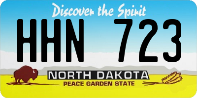 ND license plate HHN723