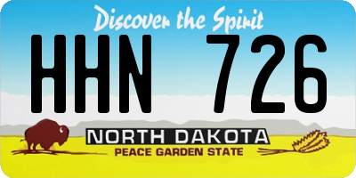 ND license plate HHN726