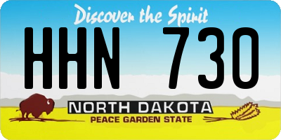ND license plate HHN730