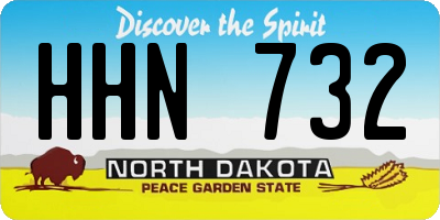 ND license plate HHN732