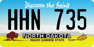 ND license plate HHN735