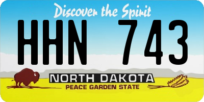 ND license plate HHN743