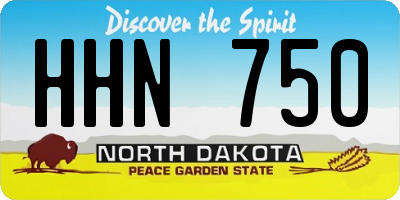 ND license plate HHN750